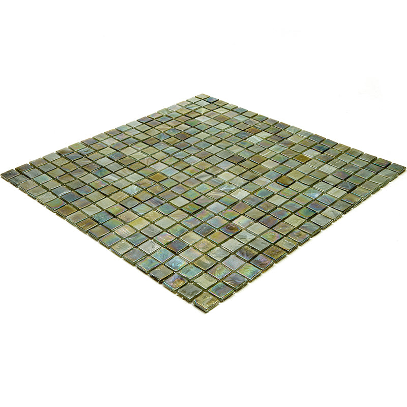 20-pack Skosh 11.6 in. x 11.6 in. Glossy Tortilla Brown Glass Mosaic Wall and Floor Tile (18.69 sq ft/case) - Sample