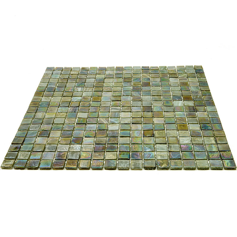 20-pack Skosh 11.6 in. x 11.6 in. Glossy Tortilla Brown Glass Mosaic Wall and Floor Tile (18.69 sq ft/case) - Sample