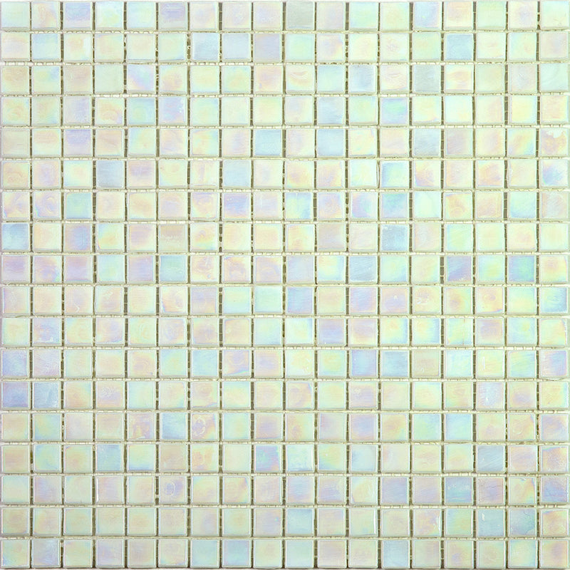 Light Bone White 12x12 Glossy Uniform Square Glass Mosaic Tile (20 pack, 18.69 sq ft/case) - Sample