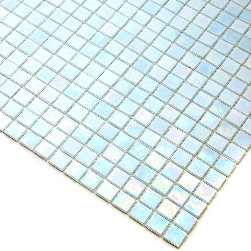 20-pack Skosh 11.6 in. x 11.6 in. Glossy Honeydew Green Glass Mosaic Wall and Floor Tile (18.69 sq ft/case) - Sample