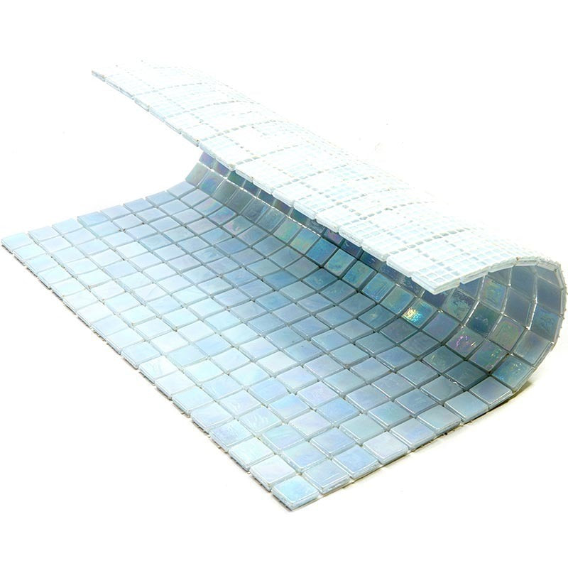 20-pack Skosh 11.6 in. x 11.6 in. Glossy Honeydew Green Glass Mosaic Wall and Floor Tile (18.69 sq ft/case) - Sample