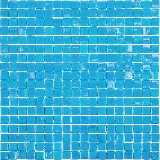 20-pack Skosh 11.6 in. x 11.6 in. Glossy Sea Blue Glass Mosaic Wall and Floor Tile (18.69 sq. ft./case)