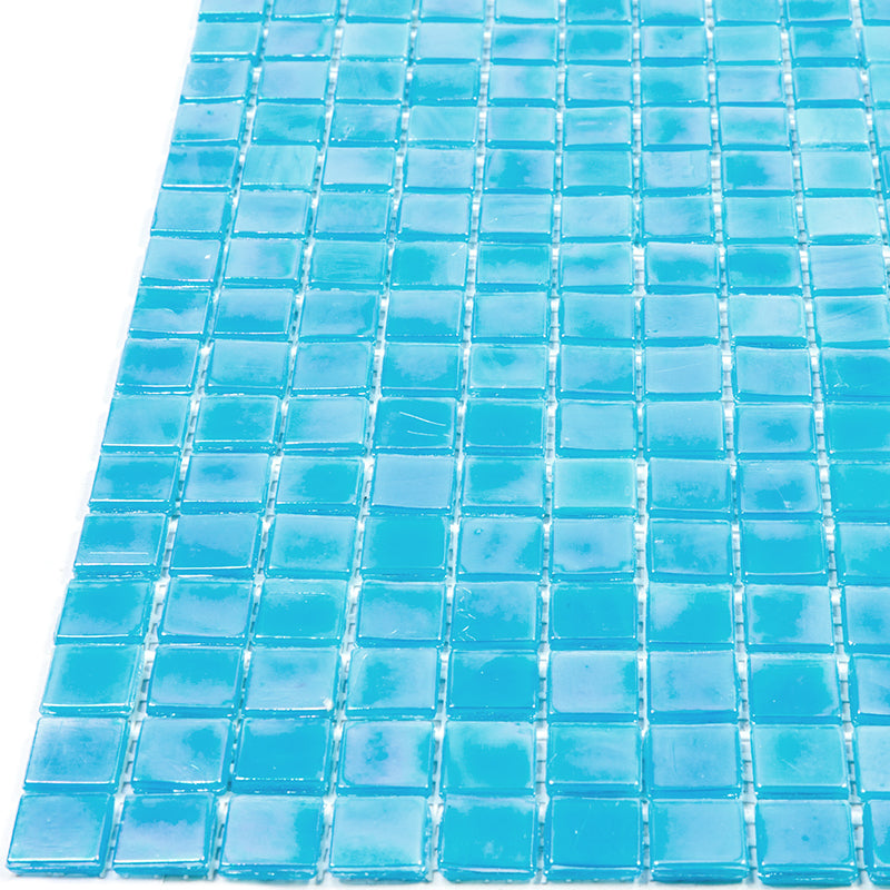 20-pack Skosh 11.6 in. x 11.6 in. Glossy Sea Blue Glass Mosaic Wall and Floor Tile (18.69 sq ft/case)