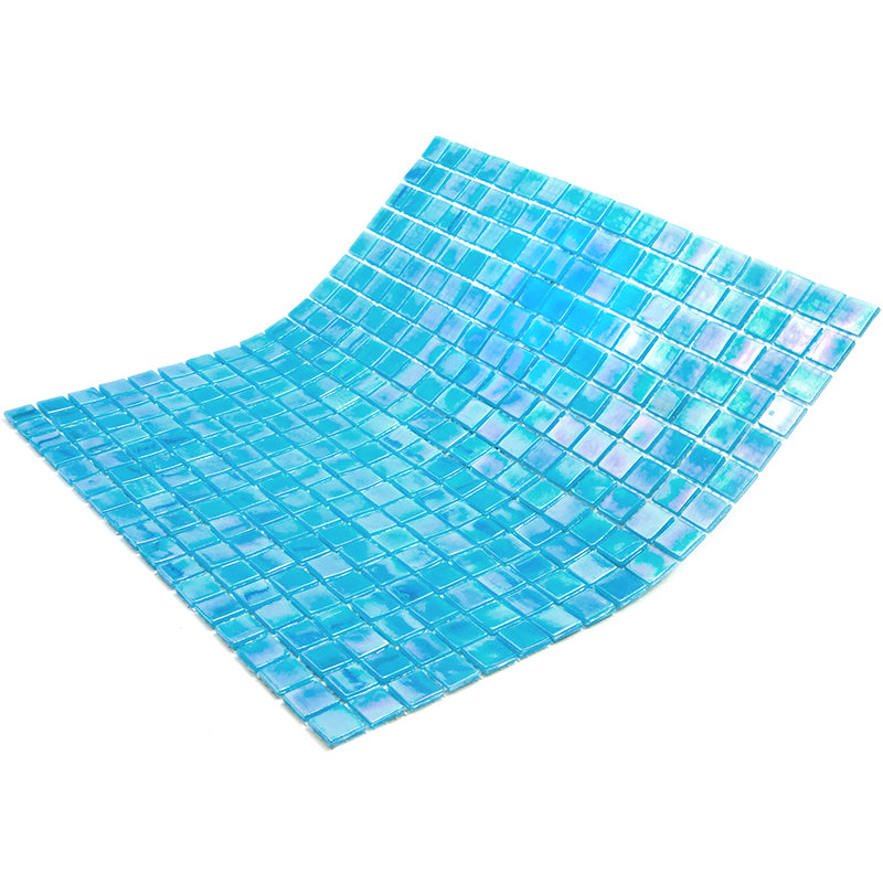 20-pack Skosh 11.6 in. x 11.6 in. Glossy Sea Blue Glass Mosaic Wall and Floor Tile (18.69 sq ft/case)