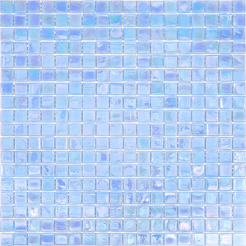 20-pack Skosh 11.6 in. x 11.6 in. Glossy Light Sky Blue Glass Mosaic Wall and Floor Tile (18.69 sq. ft./case)