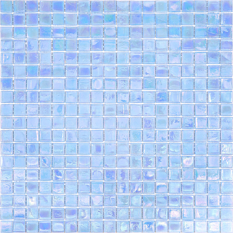 20-pack Skosh 11.6 in. x 11.6 in. Glossy Light Sky Blue Glass Mosaic Wall and Floor Tile (18.69 sq ft/case)