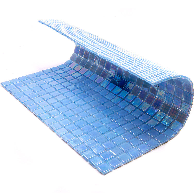 Light Sky Blue 12x12 Glossy Uniform Square Glass Mosaic Tile (20 pack, 18.69 sq ft/case) - Sample