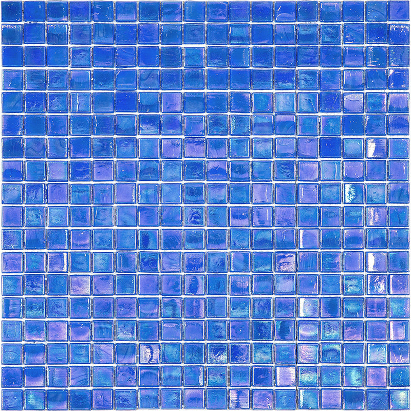 Azure Blue 12x12 Glossy Uniform Square Glass Mosaic Tile (20 pack, 18.69 sq ft/case) - Sample