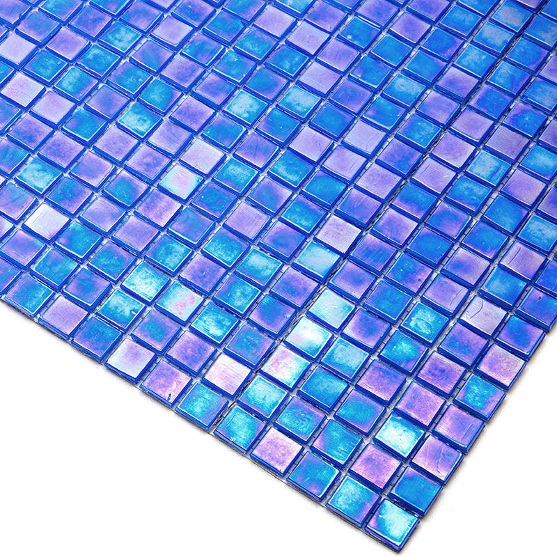 Azure Blue 12x12 Glossy Uniform Square Glass Mosaic Tile (20 pack, 18.69 sq ft/case) - Sample