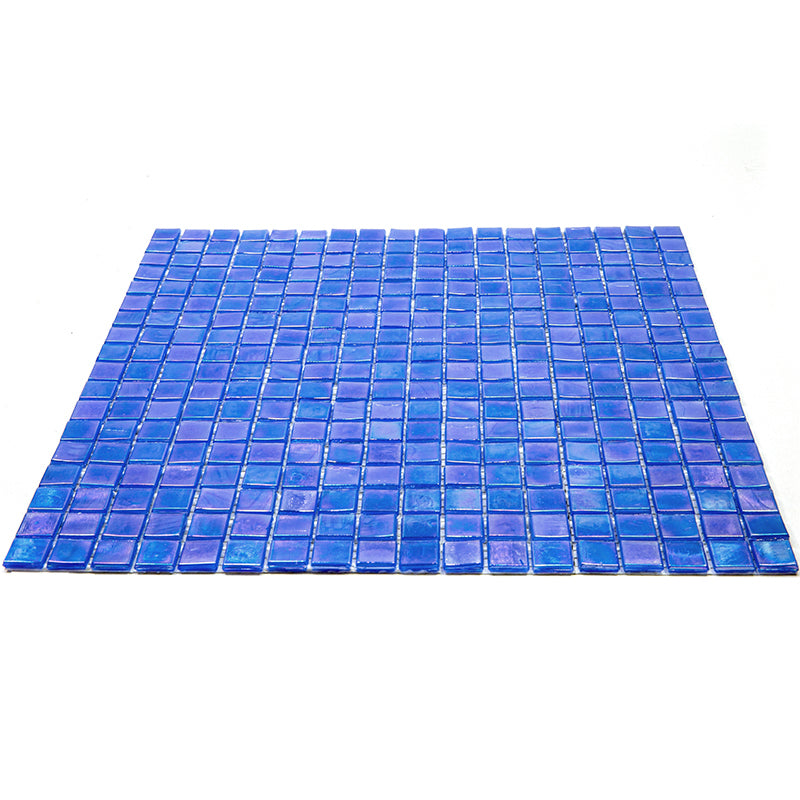 Azure Blue 12x12 Glossy Uniform Square Glass Mosaic Tile (20 pack, 18.69 sq ft/case) - Sample