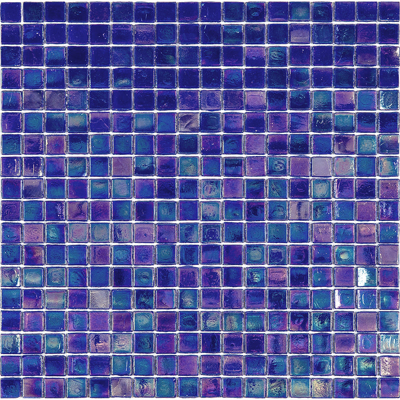 20-pack Skosh 11.6 in. x 11.6 in. Glossy Shimmer Cobalt Blue Glass Mosaic Wall and Floor Tile (18.69 sq ft/case)