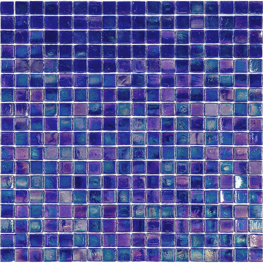 20-pack Skosh 11.6 in. x 11.6 in. Glossy Shimmer Cobalt Blue Glass Mosaic Wall and Floor Tile (18.69 sq. ft./case)