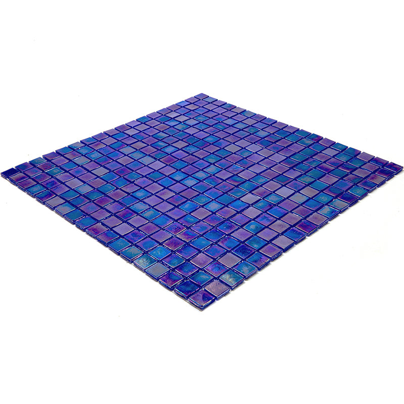 20-pack Skosh 11.6 in. x 11.6 in. Glossy Shimmer Cobalt Blue Glass Mosaic Wall and Floor Tile (18.69 sq ft/case)