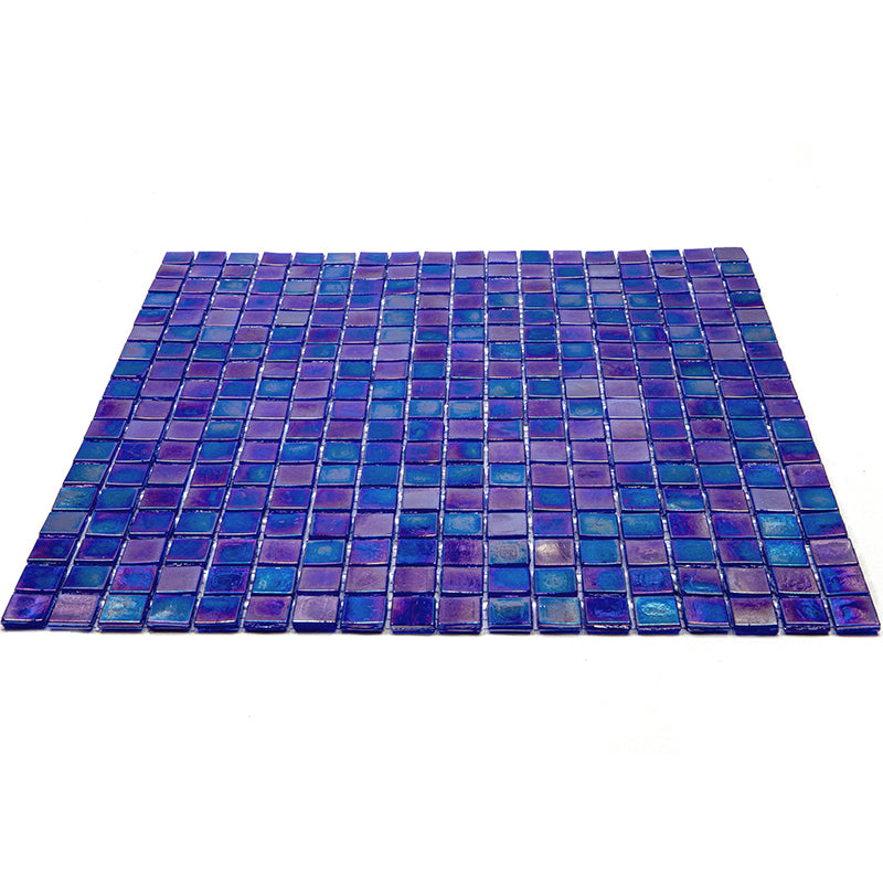 20-pack Skosh 11.6 in. x 11.6 in. Glossy Shimmer Cobalt Blue Glass Mosaic Wall and Floor Tile (18.69 sq ft/case)