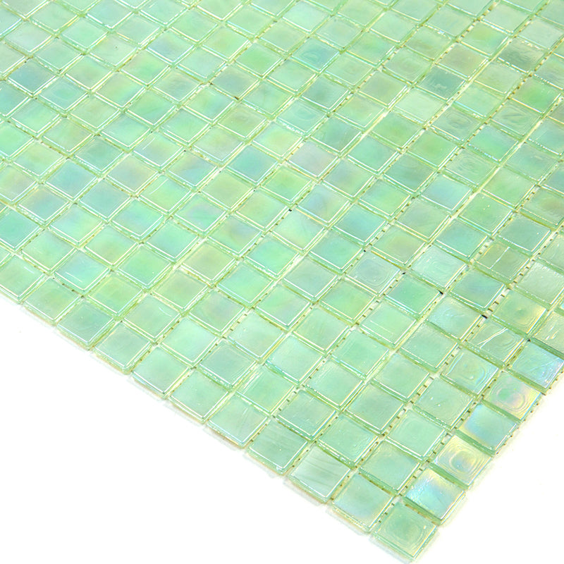 20-pack Skosh 11.6 in. x 11.6 in. Glossy Ultramarine Green Glass Mosaic Wall and Floor Tile (18.69 sq ft/case)