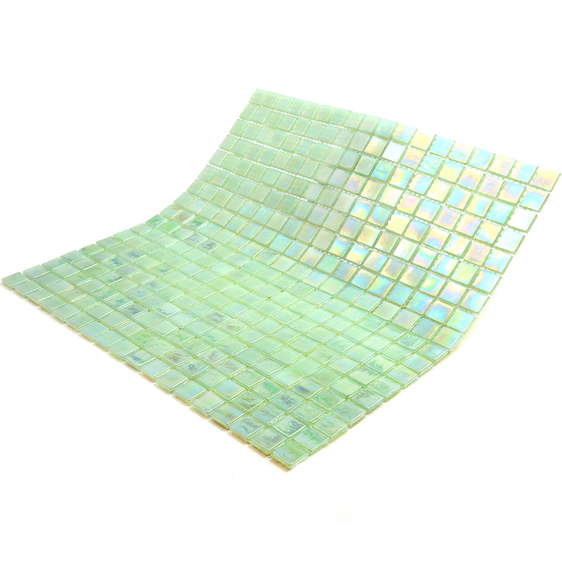 20-pack Skosh 11.6 in. x 11.6 in. Glossy Ultramarine Green Glass Mosaic Wall and Floor Tile (18.69 sq ft/case)