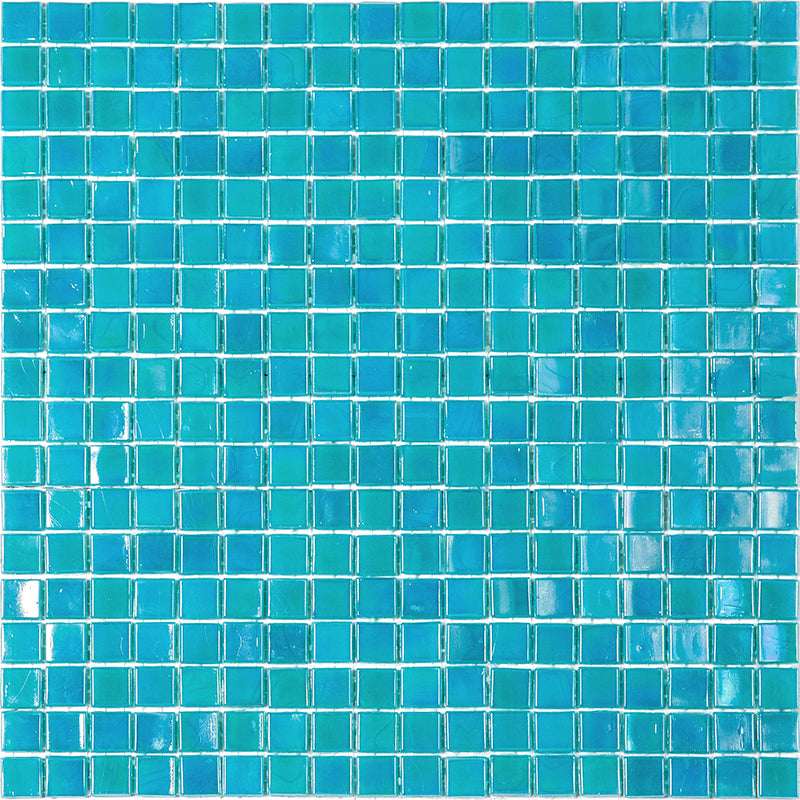 20-pack Skosh 11.6 in. x 11.6 in. Glossy Dark Ocean Green Glass Mosaic Wall and Floor Tile (18.69 sq ft/case)