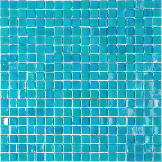 20-pack Skosh 11.6 in. x 11.6 in. Glossy Dark Ocean Green Glass Mosaic Wall and Floor Tile (18.69 sq. ft./case)
