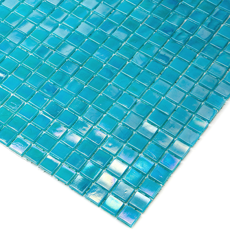 20-pack Skosh 11.6 in. x 11.6 in. Glossy Dark Ocean Green Glass Mosaic Wall and Floor Tile (18.69 sq ft/case)