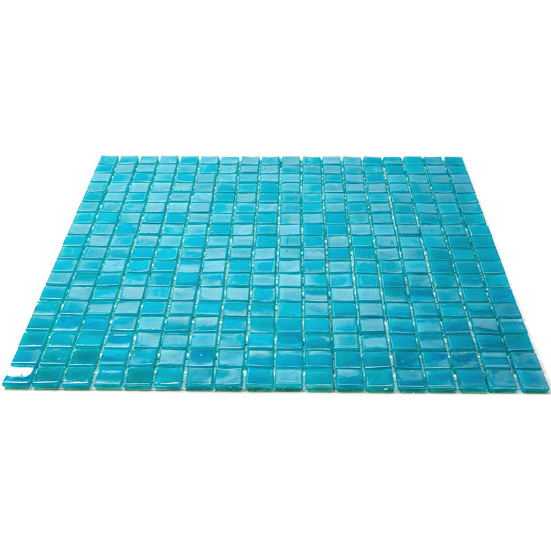 20-pack Skosh 11.6 in. x 11.6 in. Glossy Dark Ocean Green Glass Mosaic Wall and Floor Tile (18.69 sq ft/case)