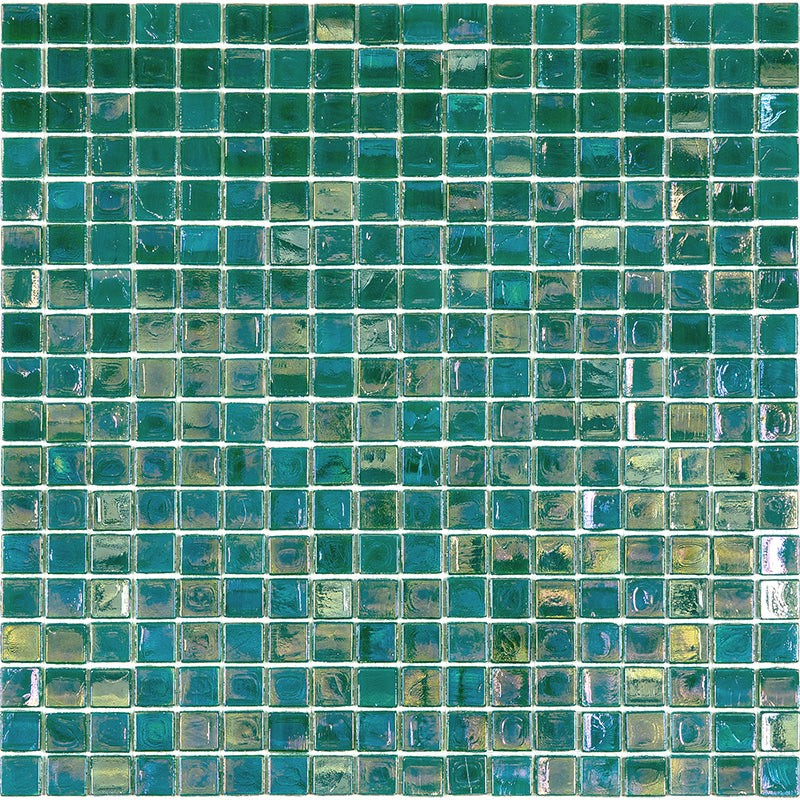 20-pack Skosh 11.6 in. x 11.6 in. Glossy Grenn-Blue Glass Mosaic Wall and Floor Tile (18.69 sq ft/case)