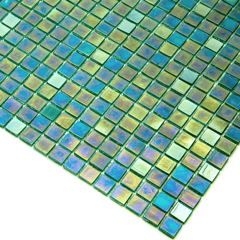 Grenn-Blue 12x12 Glossy Uniform Square Glass Mosaic Tile (20 pack, 18.69 sq ft/case) - Sample