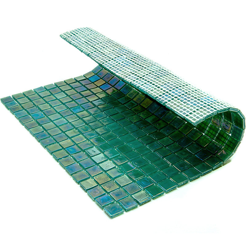 Grenn-Blue 12x12 Glossy Uniform Square Glass Mosaic Tile (20 pack, 18.69 sq ft/case) - Sample