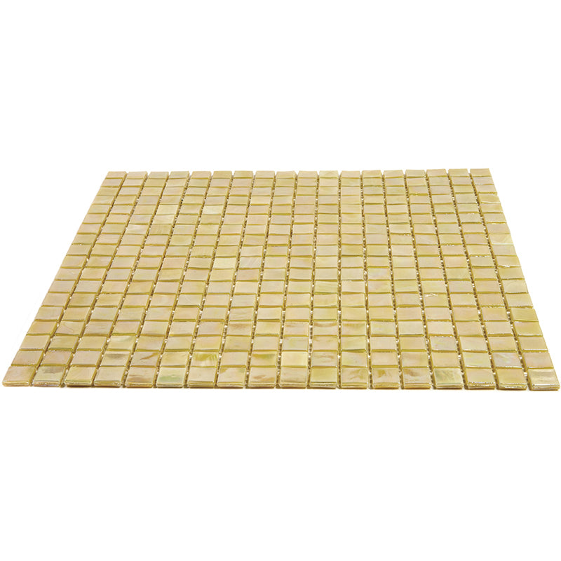 20-pack Skosh 11.6 in. x 11.6 in. Glossy Ecru Beige Glass Mosaic Wall and Floor Tile (18.69 sq ft/case)