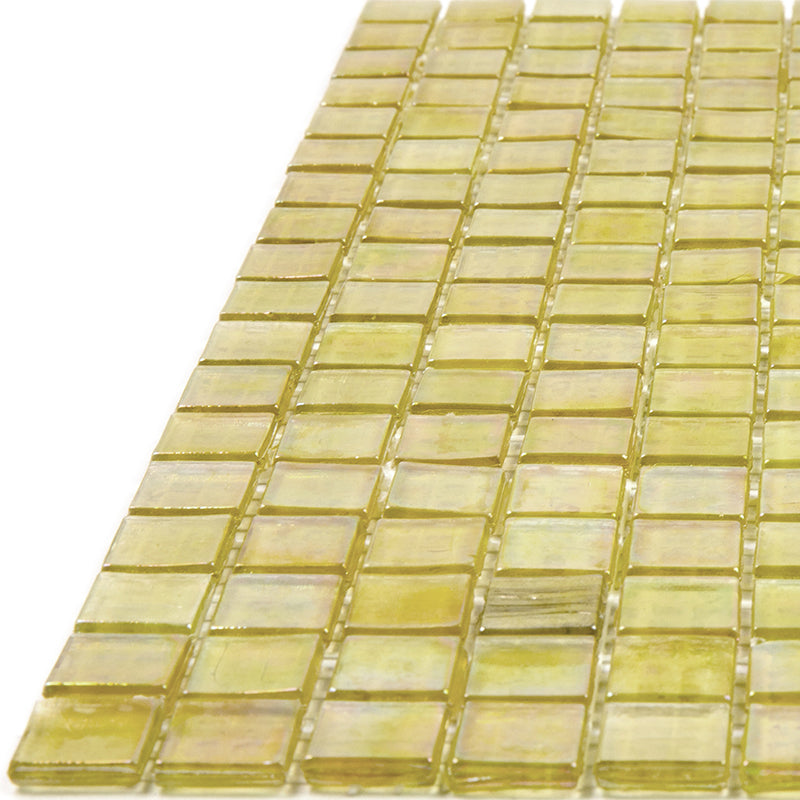 20-pack Skosh 11.6 in. x 11.6 in. Glossy Light Shimmer Beige Glass Mosaic Wall and Floor Tile (18.69 sq ft/case)