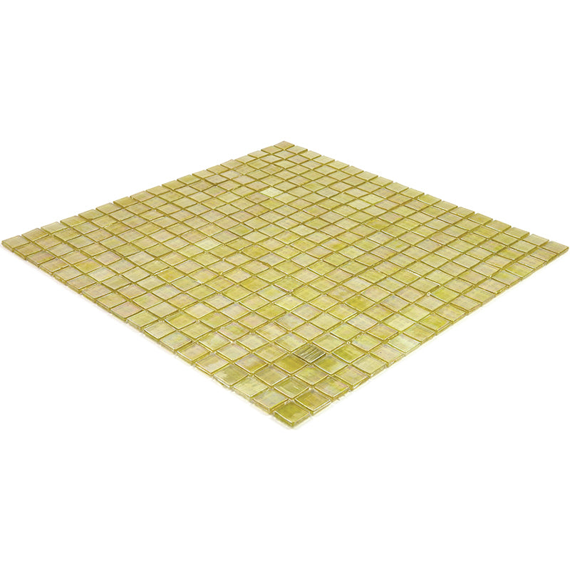 20-pack Skosh 11.6 in. x 11.6 in. Glossy Light Shimmer Beige Glass Mosaic Wall and Floor Tile (18.69 sq ft/case)