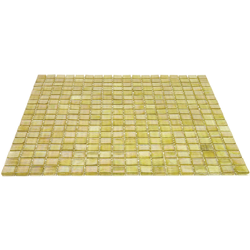 20-pack Skosh 11.6 in. x 11.6 in. Glossy Light Shimmer Beige Glass Mosaic Wall and Floor Tile (18.69 sq ft/case)