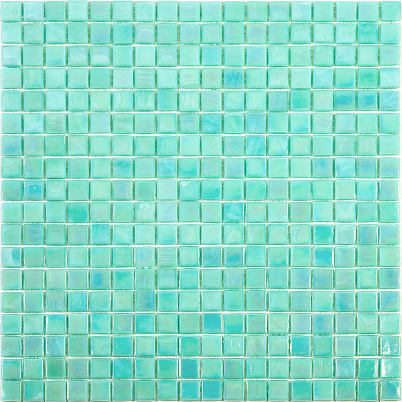 20-pack Skosh 11.6 in. x 11.6 in. Glossy Winter Green Glass Mosaic Wall and Floor Tile (18.69 sq ft/case) - Sample