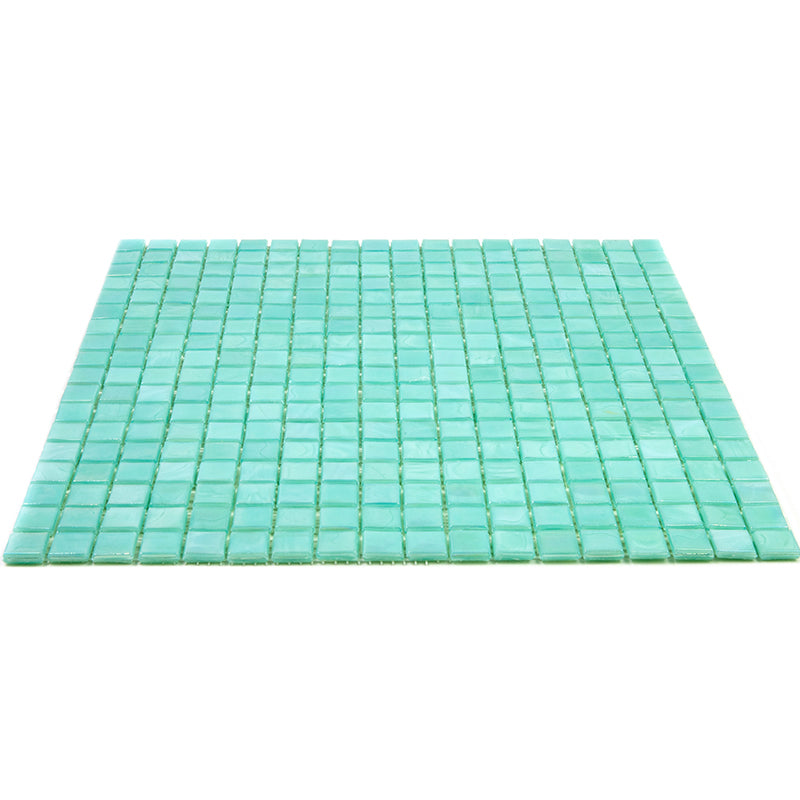 20-pack Skosh 11.6 in. x 11.6 in. Glossy Winter Green Glass Mosaic Wall and Floor Tile (18.69 sq ft/case) - Sample