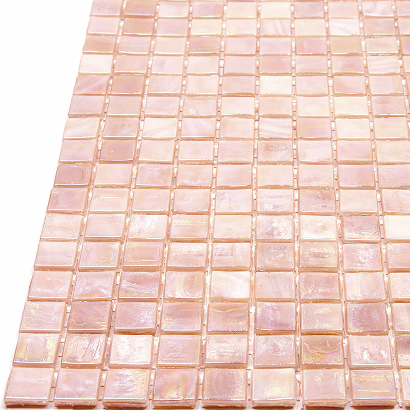 20-pack Skosh 11.6 in. x 11.6 in. Glossy Tuscan Beige Glass Mosaic Wall and Floor Tile (18.69 sq ft/case) - Sample