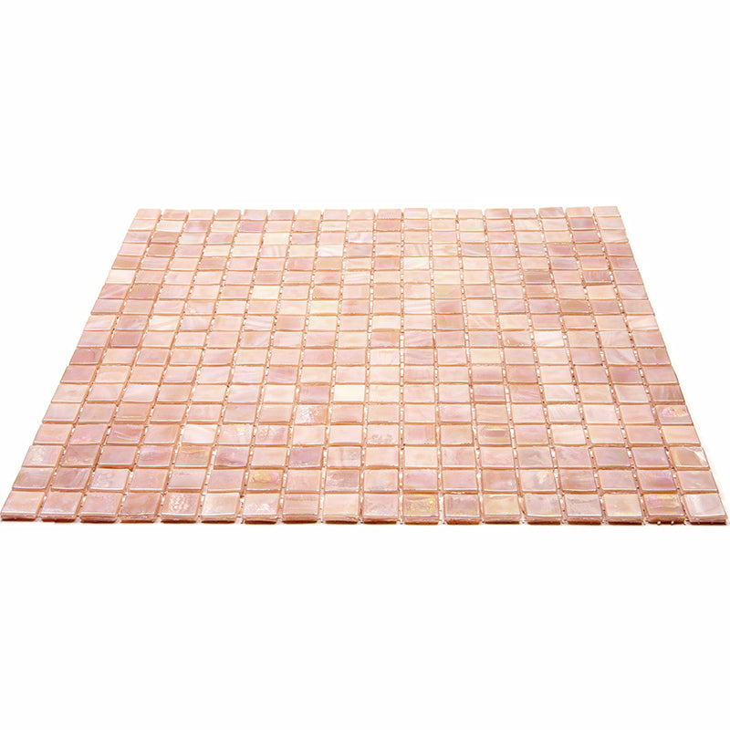 20-pack Skosh 11.6 in. x 11.6 in. Glossy Tuscan Beige Glass Mosaic Wall and Floor Tile (18.69 sq ft/case) - Sample