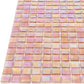 20-pack Skosh 11.6 in. x 11.6 in. Glossy China Pink Glass Mosaic Wall and Floor Tile (18.69 sq. ft./case)