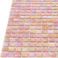 20-pack Skosh 11.6 in. x 11.6 in. Glossy China Pink Glass Mosaic Wall and Floor Tile (18.69 sq ft/case) - Sample