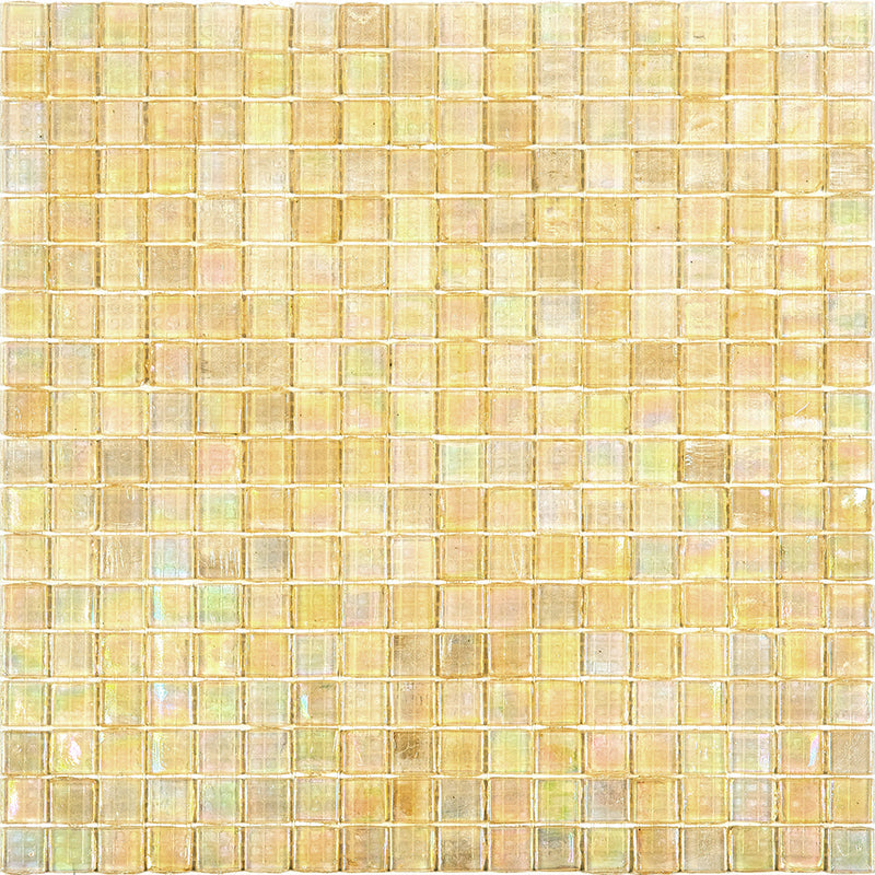 Light Fawn Beige 12x12 Glossy Uniform Square Glass Mosaic Tile (20 pack, 18.69 sq ft/case) - Sample