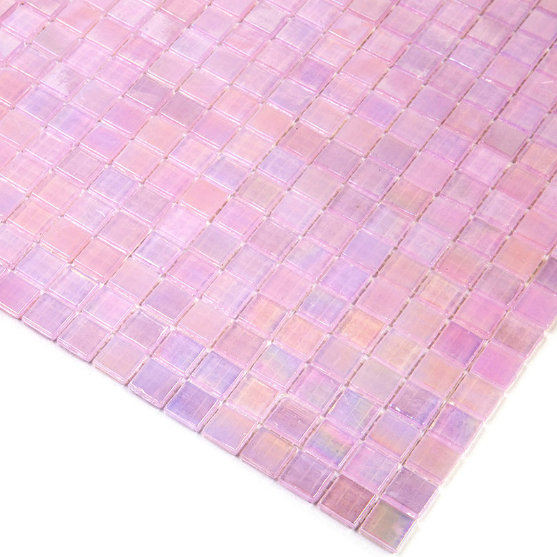 20-pack Skosh 11.6 in. x 11.6 in. Glossy Pale Pink Glass Mosaic Wall and Floor Tile (18.69 sq ft/case)