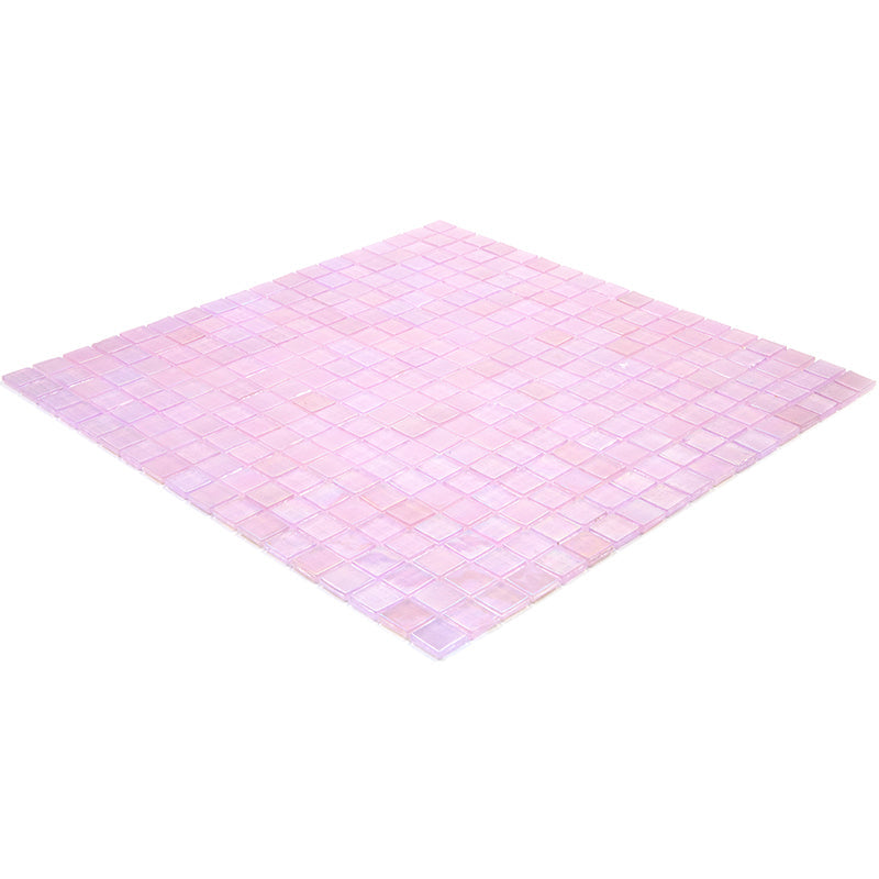 Pale Pink 12x12 Glossy Uniform Square Glass Mosaic Tile (20 pack, 18.69 sq ft/case) - Sample