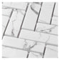 Aloha 11 in. x 12.6 in. Polished White with gray veins Glass, Recycled Glass Mosaic Herringbone Wall and Floor Tile (9.63 sq ft/case) - 10 Pack