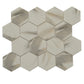 Sample - Beige 10x12 Matte Recycled Glass Hexagon Mosaic tile (10 pack, 8.29 sq ft/case)