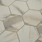 Sample - Beige 10x12 Matte Recycled Glass Hexagon Mosaic tile (10 pack, 8.29 sq ft/case)