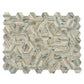 Blue Beige 10x12 Matte Hexagon Recycled Glass Mosaic Tile (10 pack, 8.29 sq ft/case) - Sample