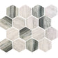 Gray Beige 10x12 Matte Hexagon Recycled Glass Mosaic Tile (10 pack, 8.29 sq ft/case) - Sample
