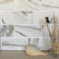 10 pack Chiffon White 11.5 in. x 11.5 in. Matte Finished Subway Recycled Glass Mosaic Tile (9.18 sq ft/case) - Sample
