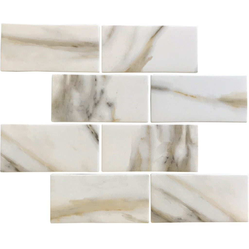 10 pack Chiffon White 11.5 in. x 11.5 in. Matte Finished Subway Recycled Glass Mosaic Tile (9.18 sq ft/case) - Sample