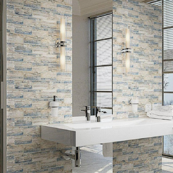 Blue and Beige Mosaic Tile 