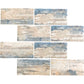 Blue and Beige Subway Tile