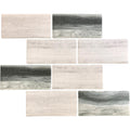 Sample - Gray Beige 12x12 Matte Brick Recycled Glass Mosaic Tile (10 pack, 9.18 sq ft/case)